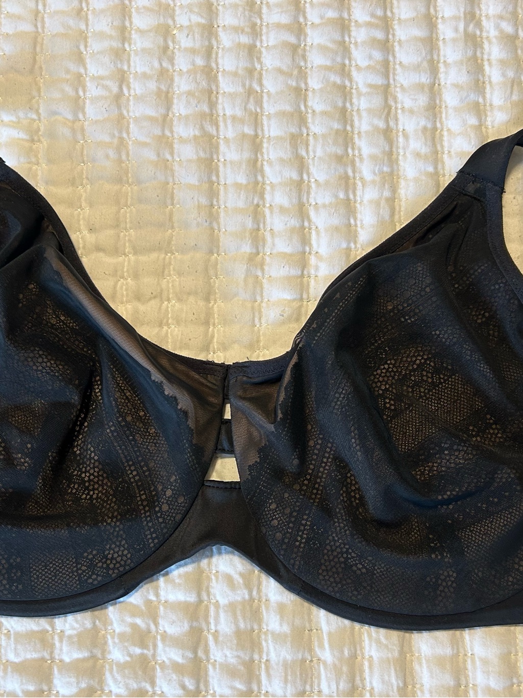 Spanx Black Lace-Effect Underwire Bra